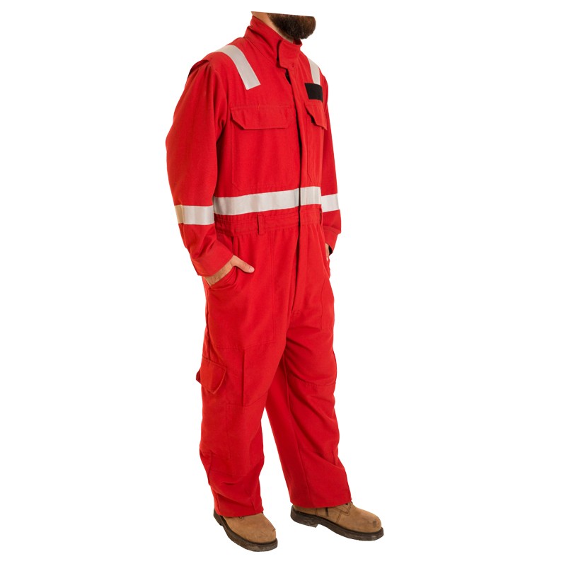 180gsm red aramid flame retardant workwear coverall 