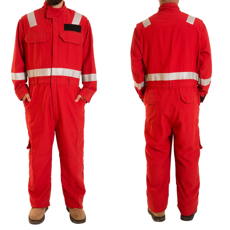 180gsm red aramid flame retardant workwear coverall 