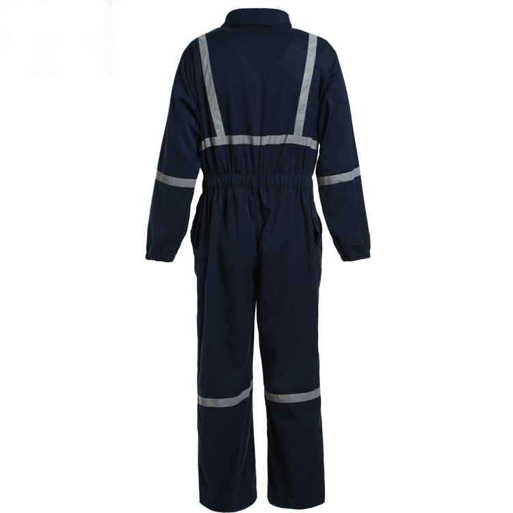 210gsm dark blue customized aramid flame retardant workwear coverall 