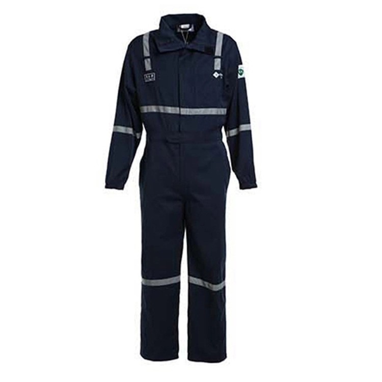 210gsm dark blue customized aramid flame retardant workwear coverall