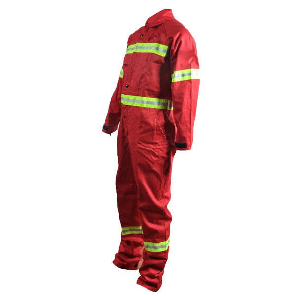 OEM 6oz 200gsm red color aramid workwear flame resistant aramid coverall 