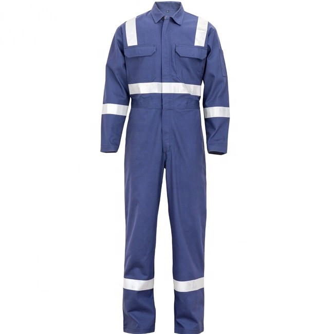 100 Fr Cotton Blue Flame Resistant Workwear Coveralls Clothing