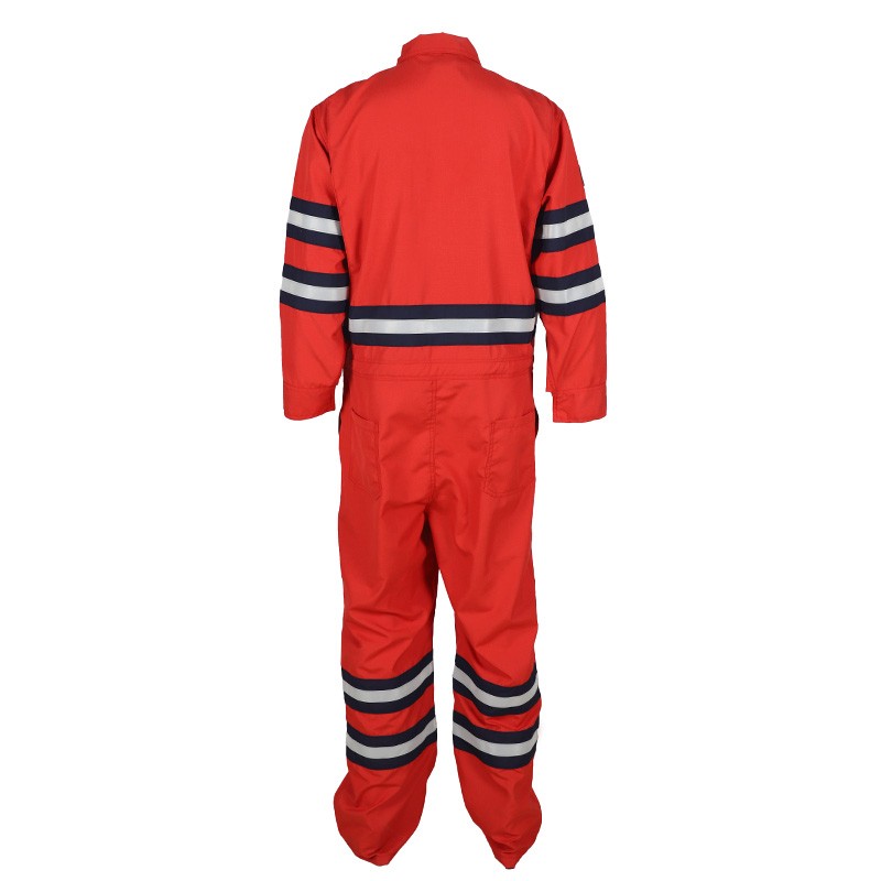 NFPA2112 Standard 150G Red Reflective aramid flame resistant coverall