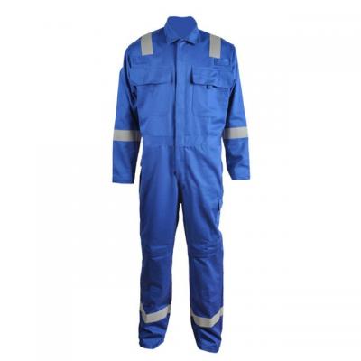 OEM Cotton Nylon 88%/Cotton12% rayal blue FR coveralls With Reflective Tape 